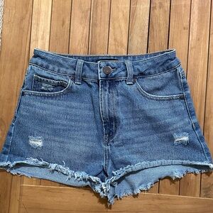 Sincerely Jules Distressed Blue Jean Shorts